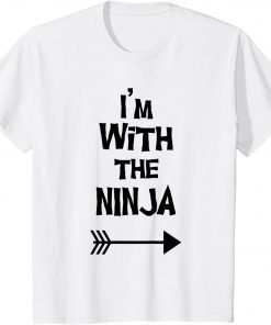 Kids Im With Ninja Halloween Costume T-Shirt Boys Girls T-Shirt
