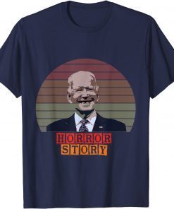 Biden Horror American Zombie Story Halloween Retro Vintage T-Shirt