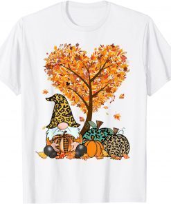 Funny It's Fall Y'all Cute Gnomes Pumpkin Autumn Tree Fall Leaves T-Shirt