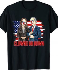 T-Shirt Biden Clowns Go Down Horror American Zombie Story Halloween Funny