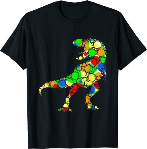 Colorful Polka Dot T Rex Dinosaur International Dot Day Gift TShirt