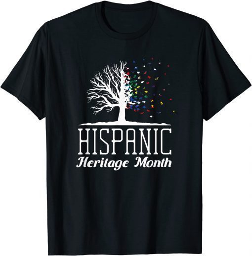 National Hispanic Heritage Month Tree Latin Culture Flags T-Shirt