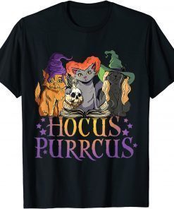 Hocus Purrcus Halloween Witch Cats Funny Parody Halloween T-Shirt