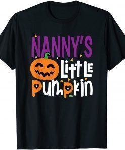 Nanny's Little Pumpkin Halloween Shirt Cute Kids Pumpkin Tee T-Shirt