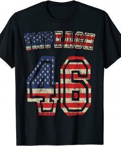 Official Impeach 46 Vintage USA Flag Impeach Biden Anti Biden T-Shirt