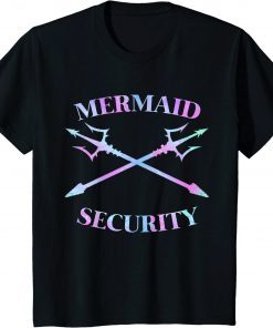 Kids Merman Mermaid Security Funny Kids Boys Swimmer Costume T-Shirt