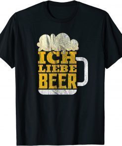 Oktoberfest Ich Love Beer Retro German Bavarian Festival Dri T-Shirt