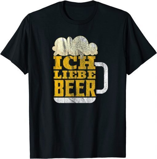 Oktoberfest Ich Love Beer Retro German Bavarian Festival Dri T-Shirt