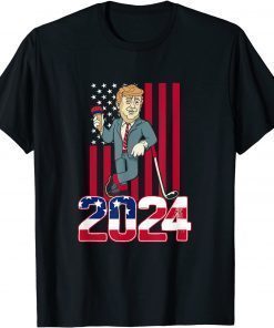 Donald Trump 2024 Election Ice Cream American Flag T-Shirt