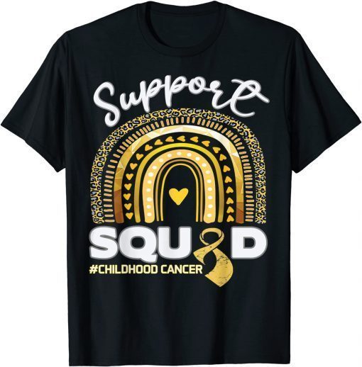 Childhood Cancer Support Squad Gold Ribbon T-Shirt