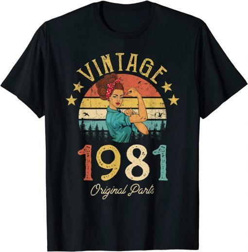 Vintage 1981 Made In 1981 40th Birthday Women 40 Years Old T-Shirt