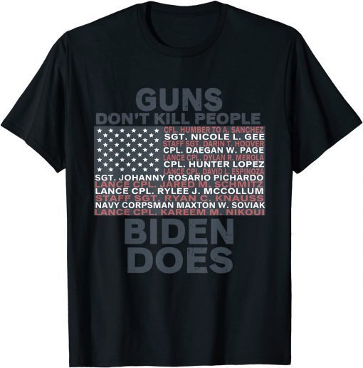 Classic Guns Don't Like Kill People Biden Does Flag T-Shirt