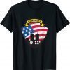 Remember 9/11 20th Anniversary Patriot Day 2021 Never Forget T-Shirt