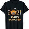 Fully Vaccinated 2021 Funny Pumpkin Mask Costume Halloween T-Shirt