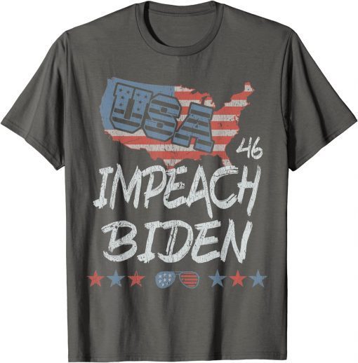 Impeach 46 Biden - Impeach Biden - Anti Biden Political USA T-Shirt