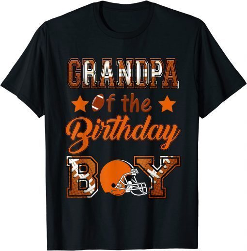 Grandpa of the Birthday Boy Football Lover Family Matching Gift Shirts