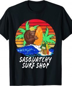 Sasquatchy Tiki Hut Surf Shop Funny T-Shirt