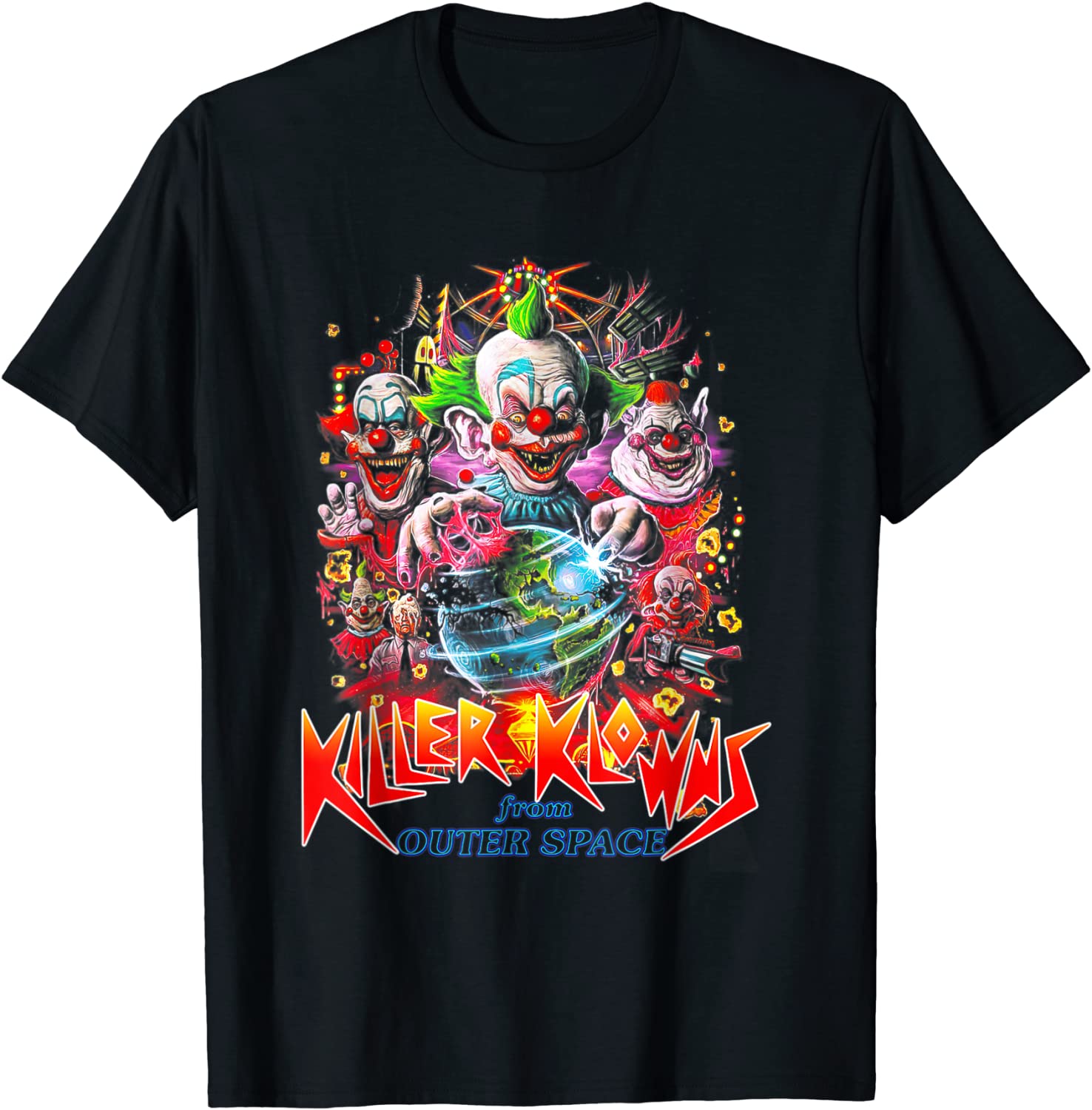 Scary Killer klowns from outer space alien Clown Halloween T-Shirt