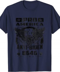 Pro America Anti Biden 8646 Freedom Eagle Political Humor T-Shirt