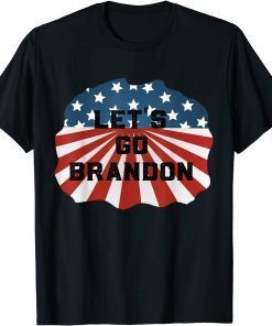 Official Let's go Brandon USA Flag For Men And Women, Black And White T-Shirt