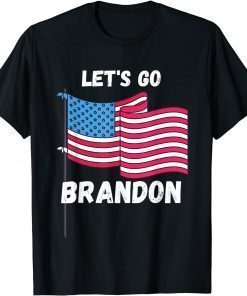 Impeach Joe Biden Let's Go Brandon Conservative US Flag T-Shirt
