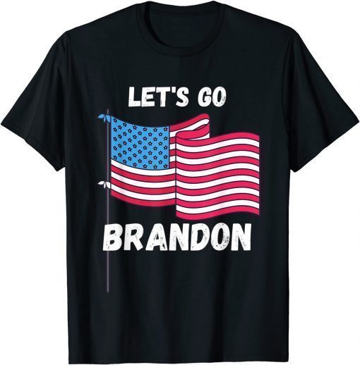 Impeach Joe Biden Let's Go Brandon Conservative US Flag T-Shirt