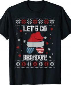 Official Let's Go Brandon Ugly Christmas Sweater Tee Shirt