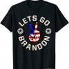 Impeach 46 ,Let's Go Brandon Conservative Anti Liberal US Flag T-Shirt