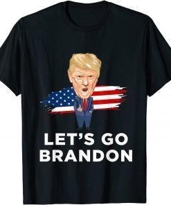 Classic Let's Go Brandon Tee Trump Conservative Anti Liberal US Flag T-Shirt
