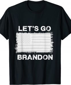 Classic Let's Go Brandon Tee Conservative Anti Liberal US Flag T-Shirt