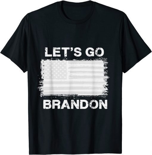 Classic Let's Go Brandon Tee Conservative Anti Liberal US Flag T-Shirt