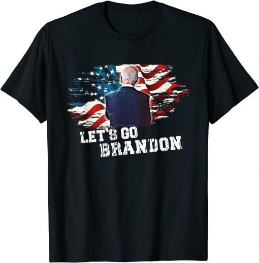 Funny Let's Go Brandon American Flag Impeach Biden T-Shirt