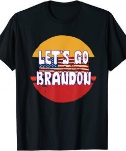 2021 Let's go brandon funny let's go brandon USA flag tee T-Shirt