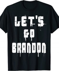 T-Shirt Distressed Let's Go Brandon Conservative Anti Liberal US