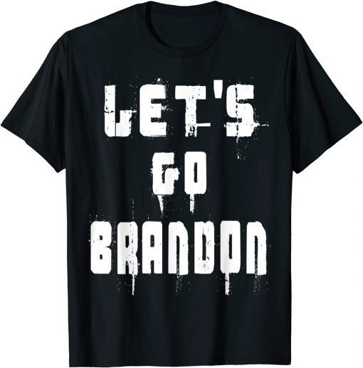 T-Shirt Distressed Let's Go Brandon Conservative Anti Liberal US