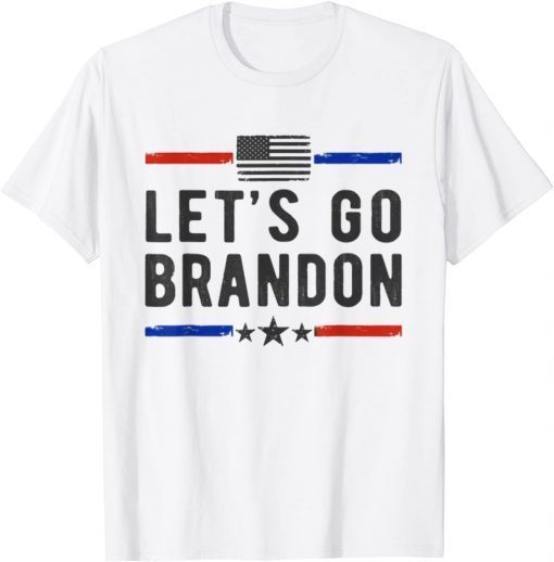 Official Let's Go Brandon Conservative Anti Liberal US Flag T-Shirt