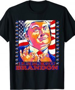 Official FJB Chant Let's Go Brandon Tee Conservative Anti Liberal US Flag T-Shirt