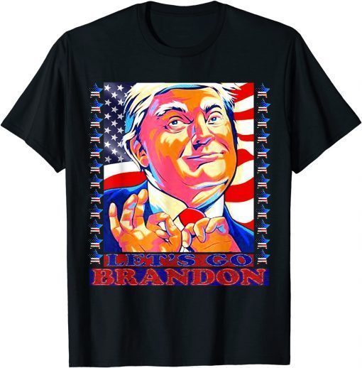 Official FJB Chant Let's Go Brandon Tee Conservative Anti Liberal US Flag T-Shirt