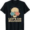2021 Let's Go Brandon Skull American Flag Anti Liberal Tee Shirt