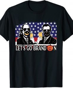 Benjamin franklin & lincoln Beer Let's Go Brandon Halloween T-Shirt