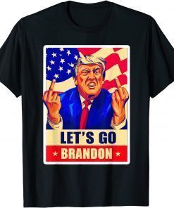 Official Fuck Biden Let's Go Brandon Flag Sunglasses Anti Biden Pro Trump T-Shirt