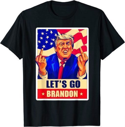 Official Fuck Biden Let's Go Brandon Flag Sunglasses Anti Biden Pro Trump T-Shirt