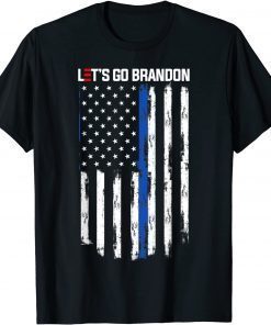 Funny Biden 2021 Let's Go Brandon Tee Conservative Anti Liberal US Flag FJB T-Shirt