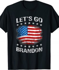 Anti Biden Let's Go Brandon Shirt Impeach Anti Joe Biden Chant USA Flag T-Shirt