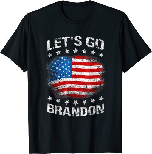 Anti Biden Let's Go Brandon Shirt Impeach Anti Joe Biden Chant USA Flag T-Shirt