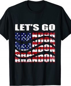 T-Shirt Anti Joe Biden Let’s Go Brandon Conservative US Flag