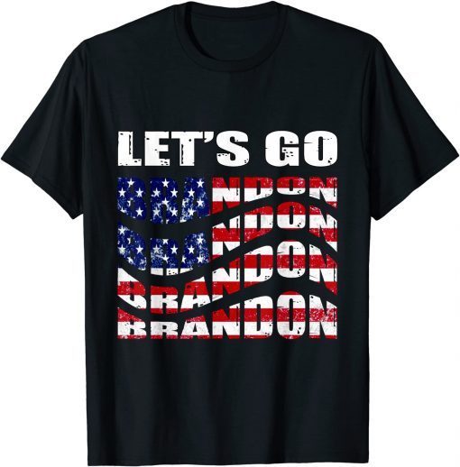 T-Shirt Anti Joe Biden Let’s Go Brandon Conservative US Flag