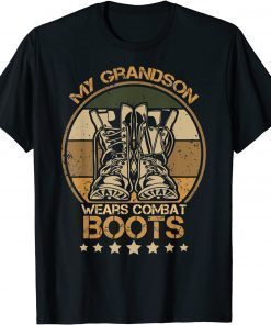 2021 My Daughter Wears Combat Boots Proud Military Retro Grandpa T-Shirt