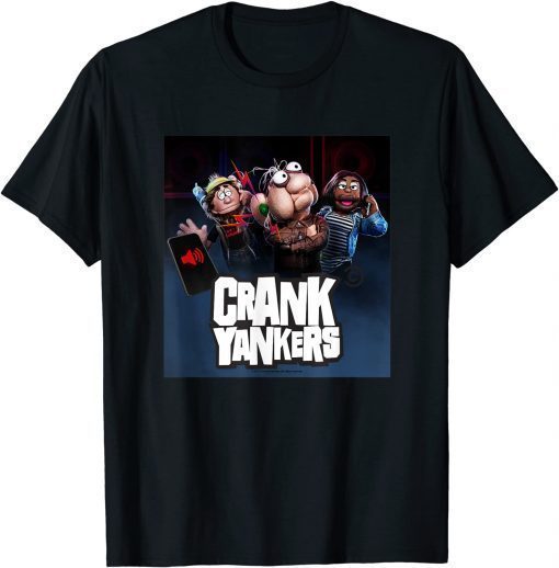 Crank Yankers Elmer, Gladys, and Bobby with Stacked Logo T-Shirt