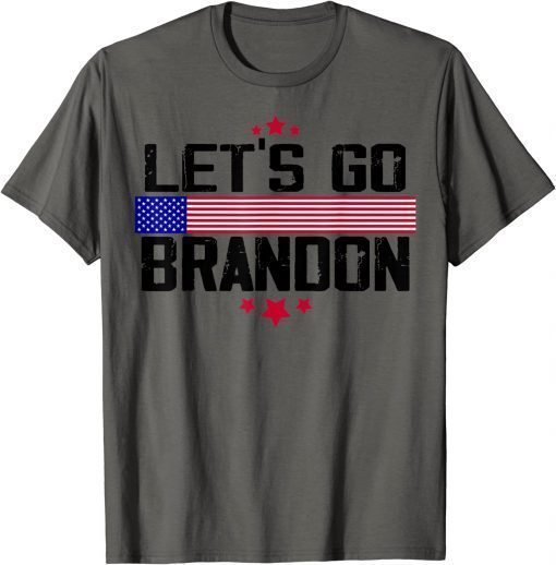 Let's Go Brandon American Flag , Joe Biden Chant, Impeach 46 T-Shirt